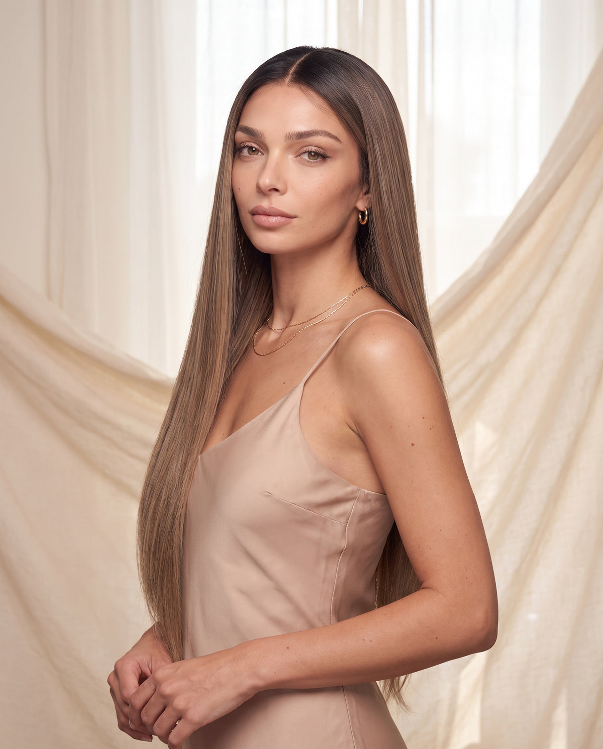 Celine wig, side view